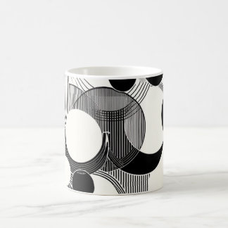 Monochrome Geometric Art - Minimalist Bla Coffee Mug