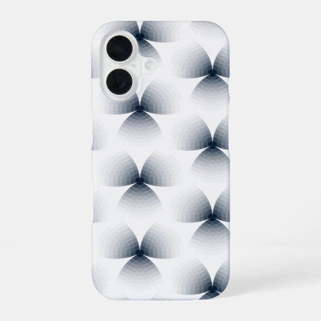 Monochrome Geometric Illusion Gradient Pattern Iphone Case (Back)