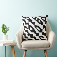 Monochrome Geometric Pillow