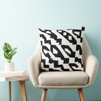 Monochrome Geometric Pillow