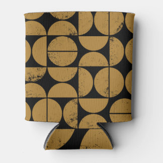Monochrome, geometric, Scandinavian seamless patte Can Cooler