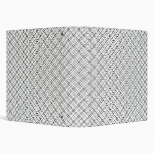 Monochrome Geometric Texture Seamless Diamond Look 3 Ring Binder