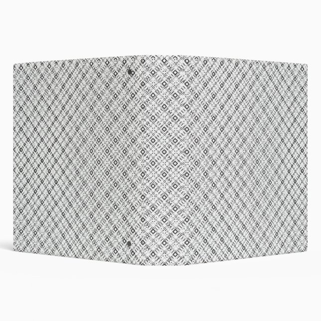 Monochrome Geometric Texture|Seamless Diamond Look 3 Ring Binder (Background)