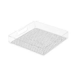 Monochrome Geometric Texture Seamless Diamond Look Acrylic Tray