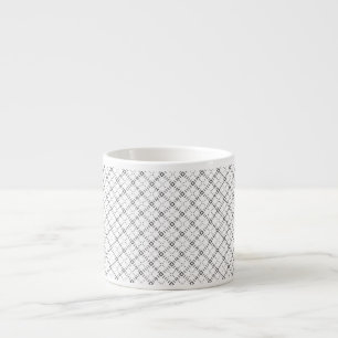 Monochrome Geometric Texture Seamless Diamond Look Espresso Cup