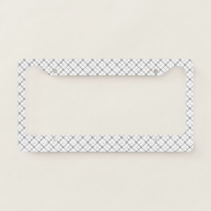 Monochrome Geometric Texture Seamless Diamond Look License Plate Frame