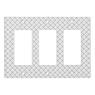 Monochrome Geometric Texture Seamless Diamond Look Light Switch Cover