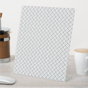 Monochrome Geometric Texture Seamless Diamond Look Pedestal Sign