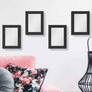 Monochrome Geometric Texture Seamless Diamond Look Wall Art Sets