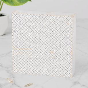 Monochrome Geometric Texture Seamless Diamond Look Wooden Box Sign