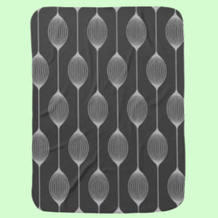 Monochrome Geometry – Abstract Pattern Baby Blanket