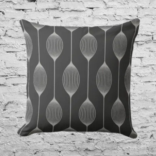  Monochrome Geometry – Abstract Pattern Throw Pillow (Creator Uploaded)
