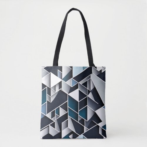 Monochrome Geometry Tote Bag