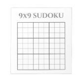 Abstract Blue 4x4 Sudoku Template Notepad