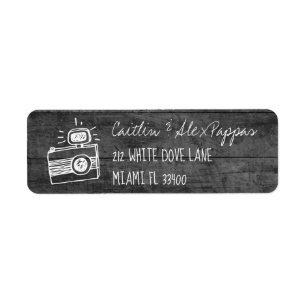 Monochrome Gray Hand-drawn Camera Icon Handwriting Label