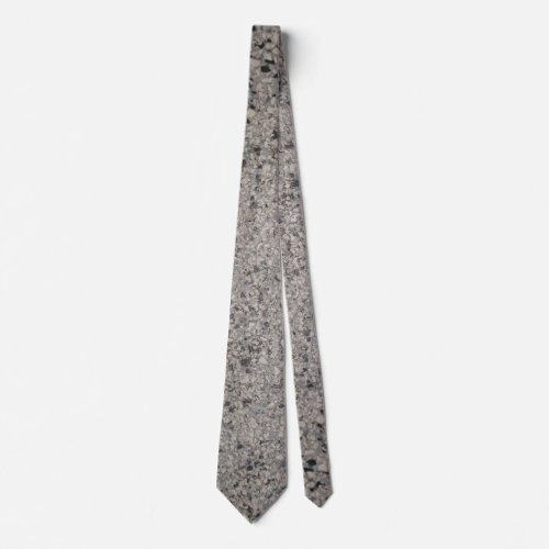 monochrome gray speckled stone pattern neck tie