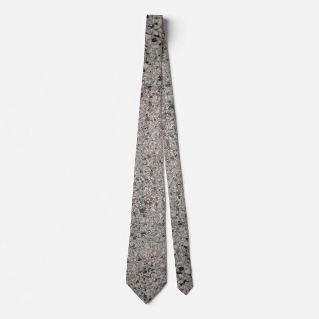 monochrome gray speckled stone pattern neck tie (Front)