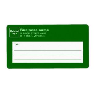 Monochrome Green Business Shipping Label