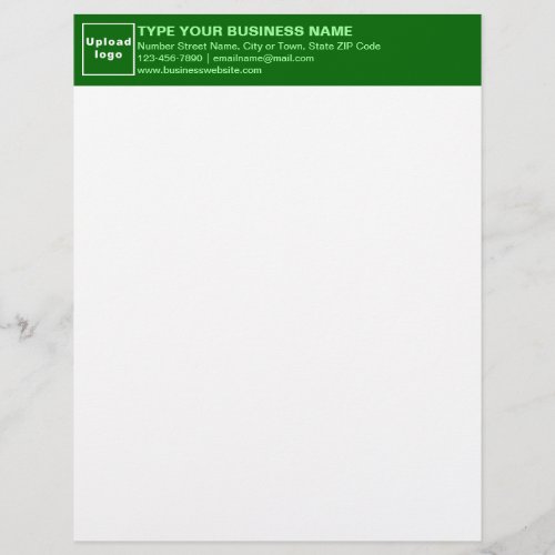 Monochrome Green Heading of Business Letterhead