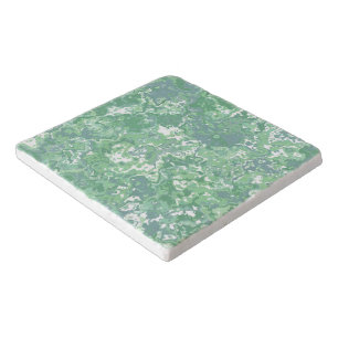 Monochrome Green Marble Trivet