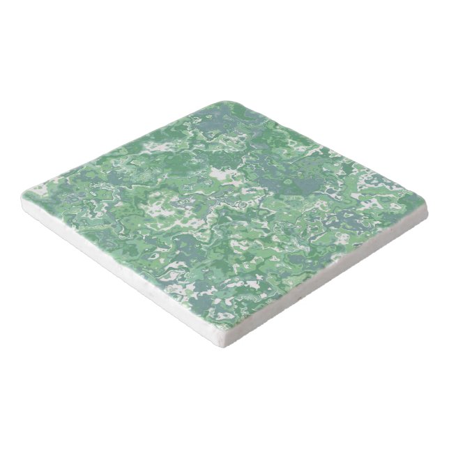 Monochrome Green Marble Trivet (Corner)