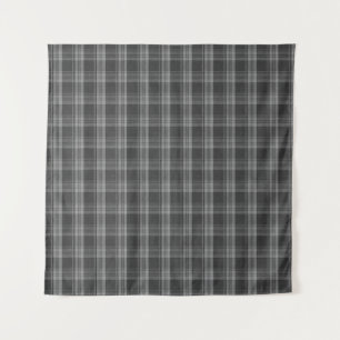 Monochrome grey Checkered Tapestry