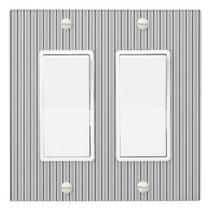 Monochrome Grey Stripe Design - Light Switch Cover
