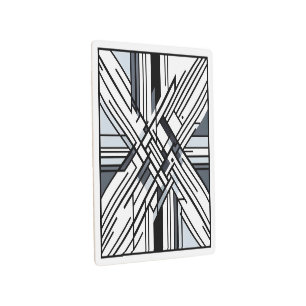 Monochrome Grid X – Abstract Geometric Line Art