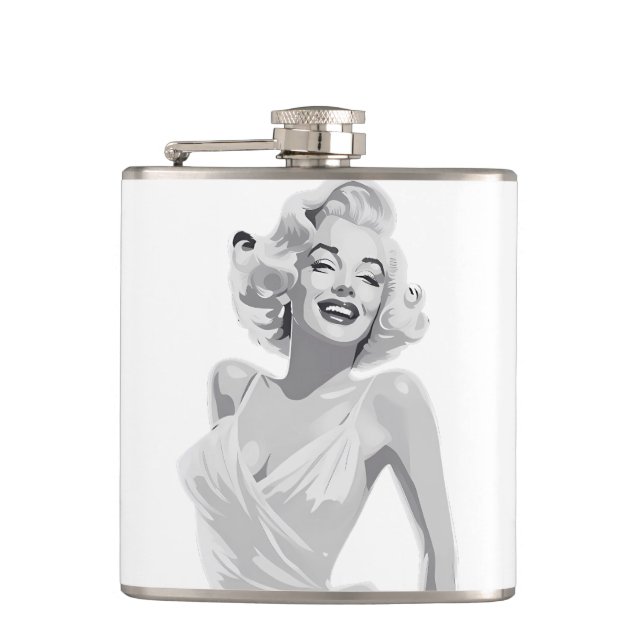 Monochrome Hollywood 1950's  Flask (Front)