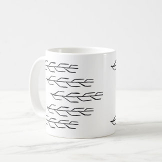 Monochrome Ink Branch Water Bottle Coffee Mug