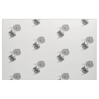 Monochrome Jack O' Lantern Pumpkin Air Balloon Fabric