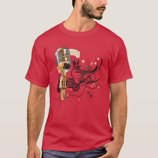 Monochrome Jazz: Minimalist Sketch Background T-Shirt