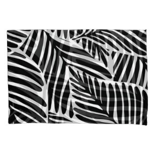 Monochrome Jungle Geometric Seamless Pattern Pillow Case