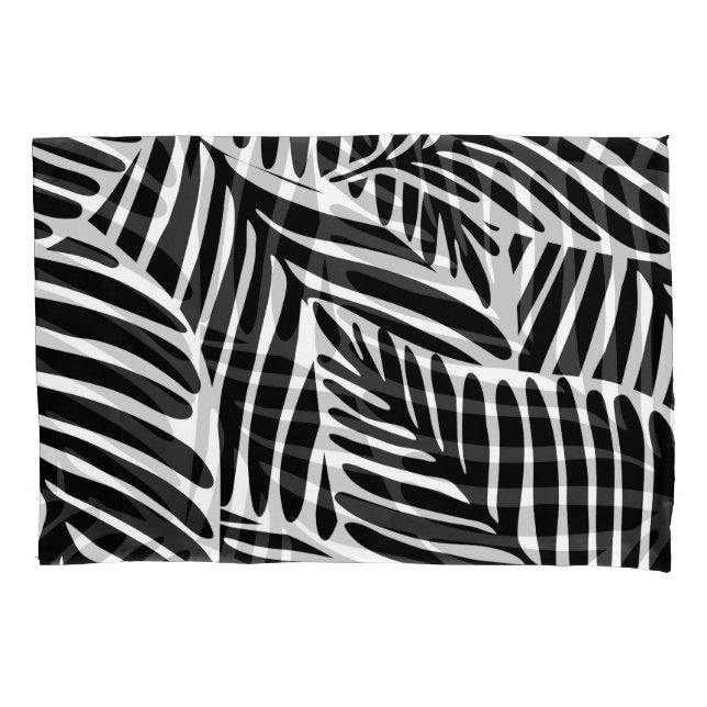 Monochrome Jungle Geometric Seamless Pattern Pillow Case (Front)