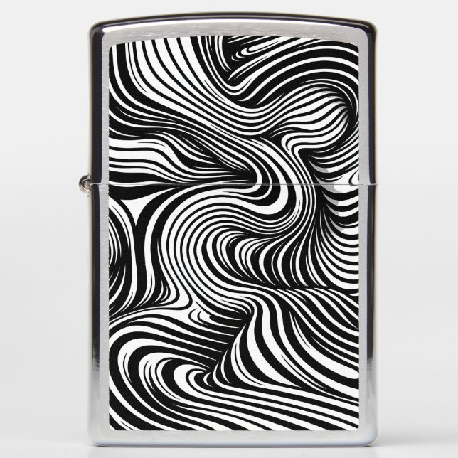 Monochrome Kaleidoscope Zippo Lighter (Front)