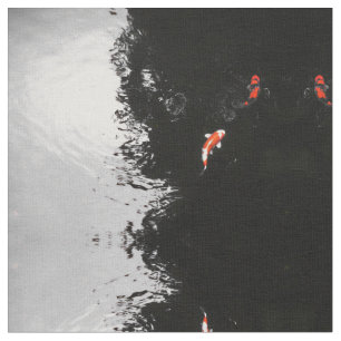 Monochrome Koi Fabric