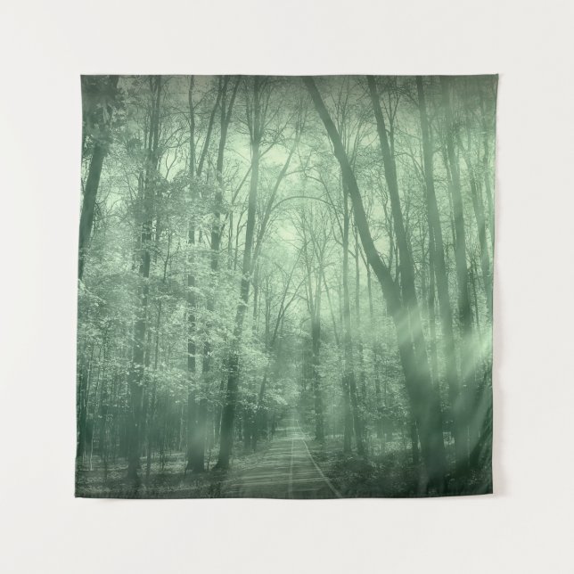 Monochrome landscape nature parkart, autumn, backg tapestry (Front)