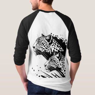 Monochrome Leopard T-shirt Design