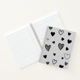 monochrome love notebook 