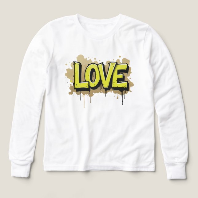 Monochrome Love Tag Tri-Blend Shirts (Design Front)