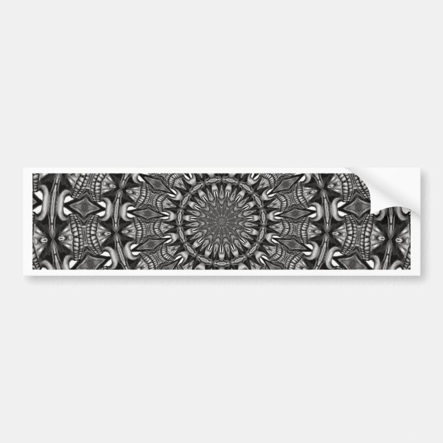 Monochrome Mandala Bumper Sticker (Front)