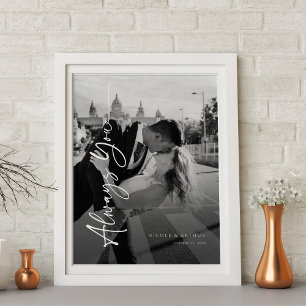 Monochrome Memories 'Always You' Custom Art Canvas Print