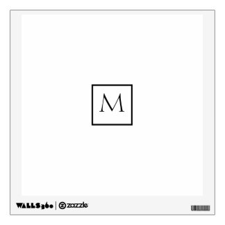 Monochrome Minimalist Rectangle Monogram Wall Decal
