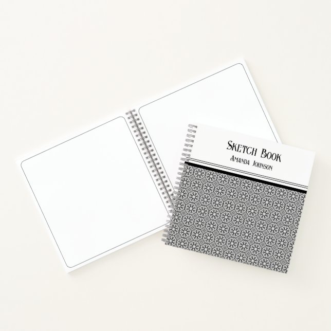Monochrome Minimalistic Square Notebook (Inside)