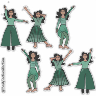 Monochrome Mint Dancer #2 Sticker
