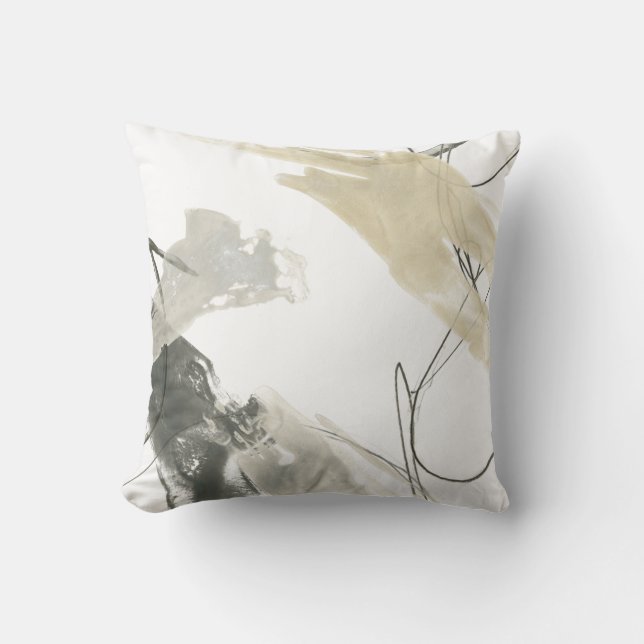 Monochrome Momentum Throw Pillow (Front)