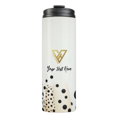 Monochrome Mosaic Custom Polka Dot Tumbler