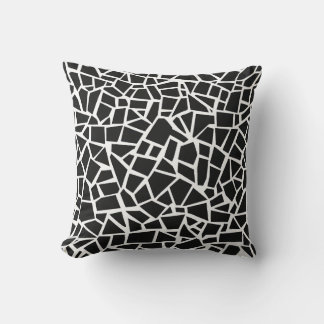 Monochrome Mosaic Throw Pillow