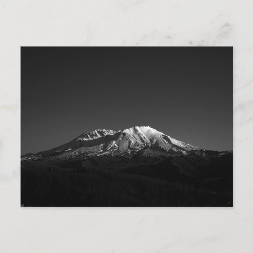 Monochrome Mount Saint Helens In Repose Postcard