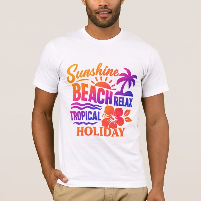 Monochrome Mountain Peaks with Stylized Gold Sunbu T-Shirt (Front)